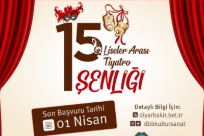DBŞT “15. Liseler Arası Tiyatro Şenliği”ne başvurular başladı