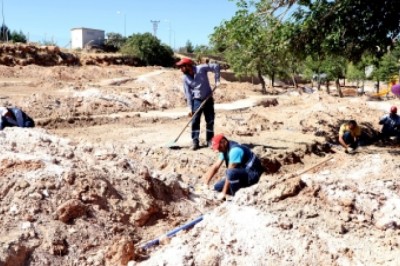 Kocaköy Millet Bahçesi’nde çalışmalar sürüyor